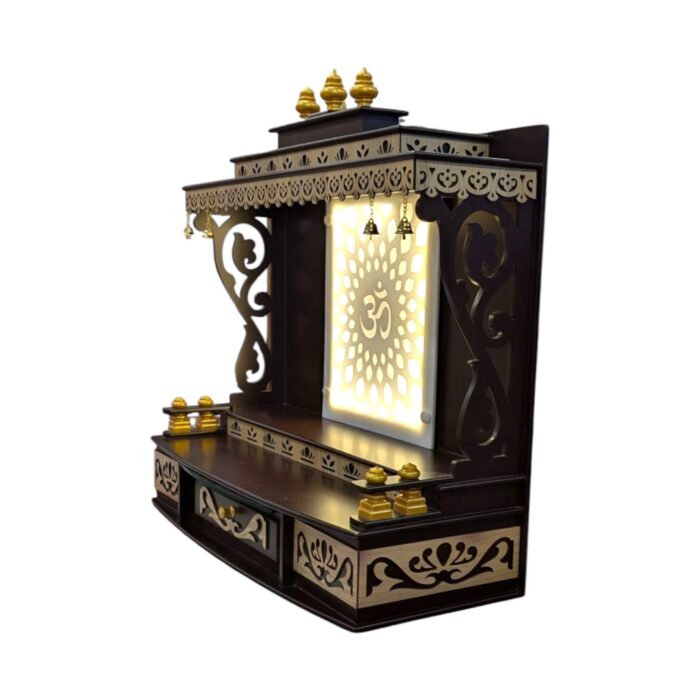 Side profile view of this home temple