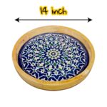 Dimensions of the Large serving tray | Made in India - High gloss mango wood tray