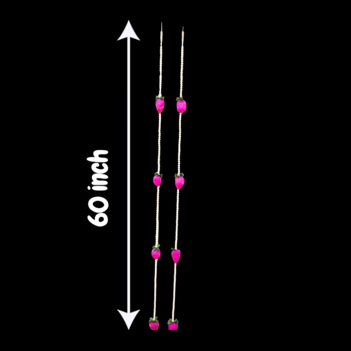 Dimensions of lotus pearl strings - 60 inch length | Best Diwali decor in Canada