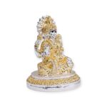 Side profile view of Silver plated Lakshmi Idol | Luxury Diwali Gift - Laxmi murti