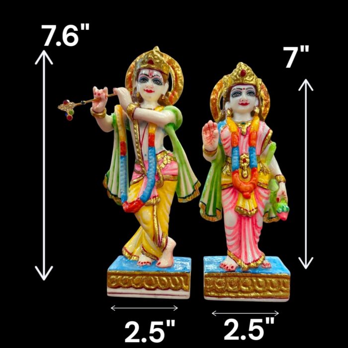 Dimensions of Radha Krishna Marble Statue