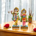 Radha Krishna Idol - 7 inch Jugal Jodi | Composite Marble