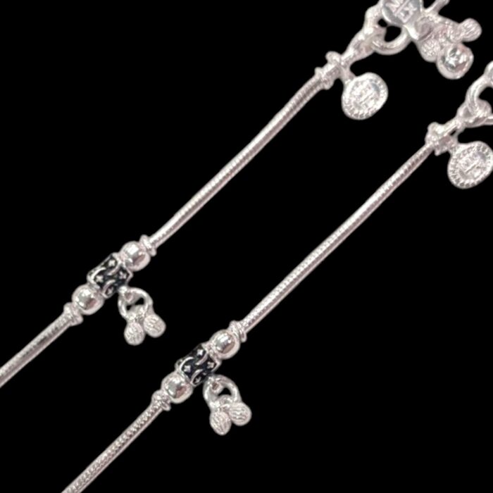 Pair of Pure Silver Anklet - 5 inch | Pure Silver Anklet for Baby - Image 5
