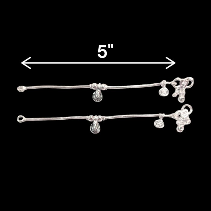 Dimensions of Pure silver anklets Dimensions of Pure silver anklets