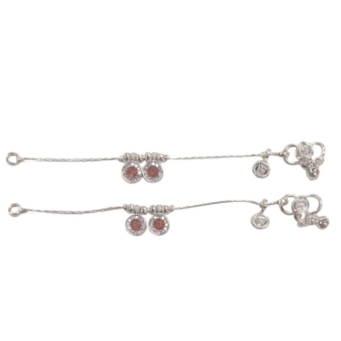 Pair of Pure Silver Anklet pair - 5 inch Pair of Pure Silver Anklet pair - 5 inch