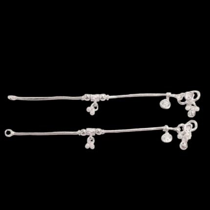 Pair of Pure Silver Anklet - 5 inch | Pure Silver Anklet for Baby