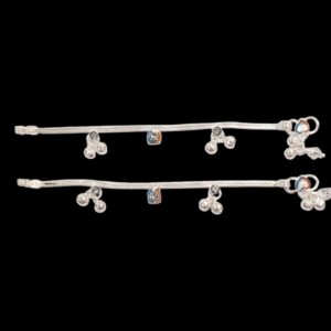 Pair of Pure Silver Anklets - 5.5 inch | Pure Silver Anklet for Baby