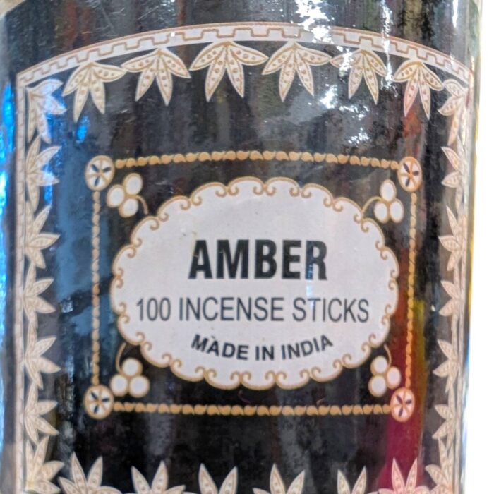 PXL_20251023_170139186 (1).jpg Incense Sticks – Amber | Hand rolled | Set of 2 Boxes with 200 Sticks - Image 2