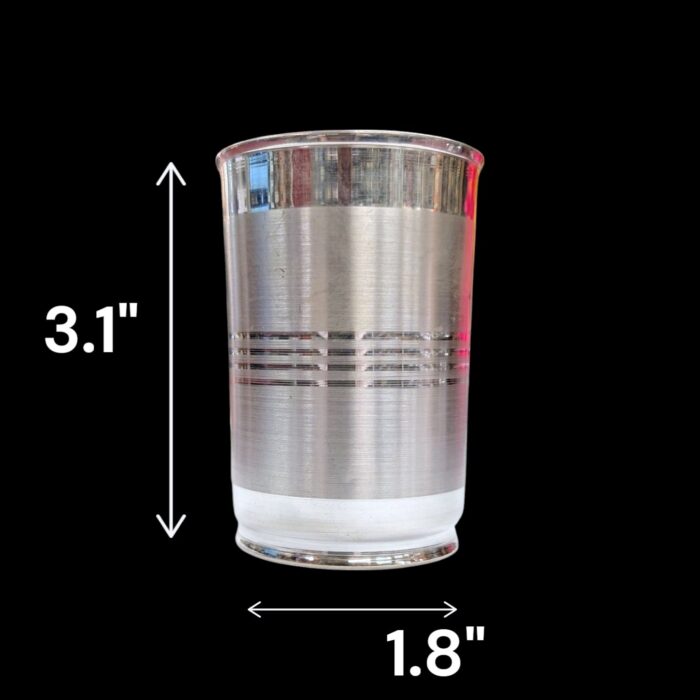 Pure Silver Glass | 3.1 inch pure silver glass - Image 3