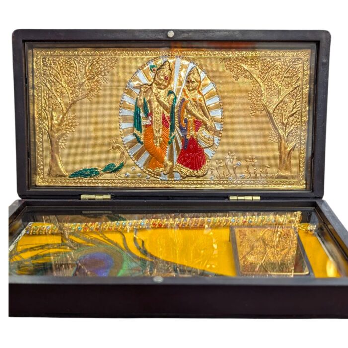 PXL_20251028_163922610 (1).jpg Gold Plated Divinity gift Box - Radha Krishna - Morpankh - Image 2