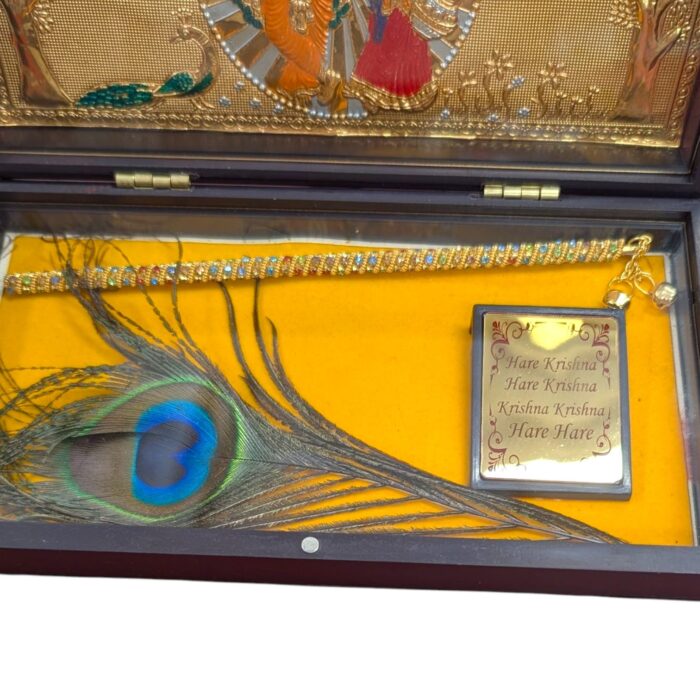 PXL_20251028_163932484 (1).jpg Gold Plated Divinity gift Box - Radha Krishna - Morpankh - Image 3