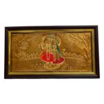 Gold foil Embossed Radha Krishna Photo Frame