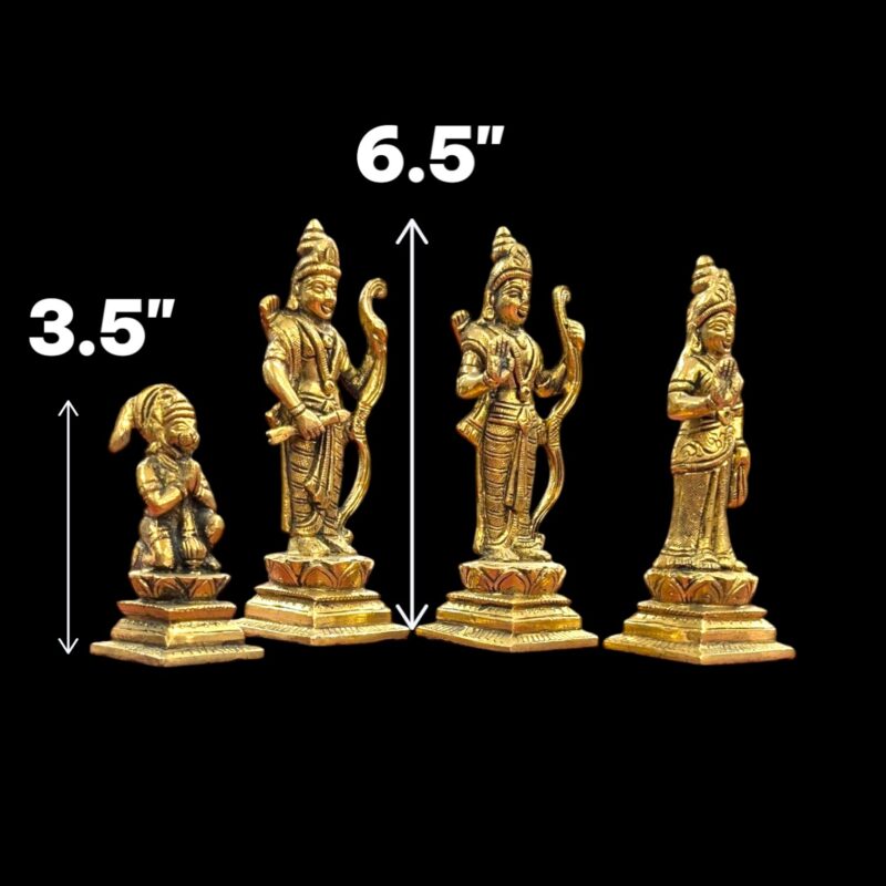 Dimensions of Ram Darbar Idol Set