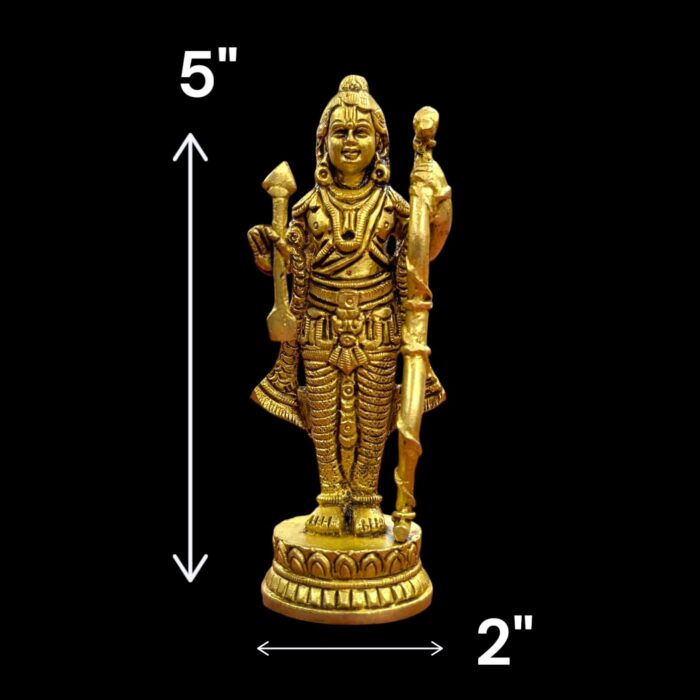 Dimensions of Brass Ram Lalla Idol