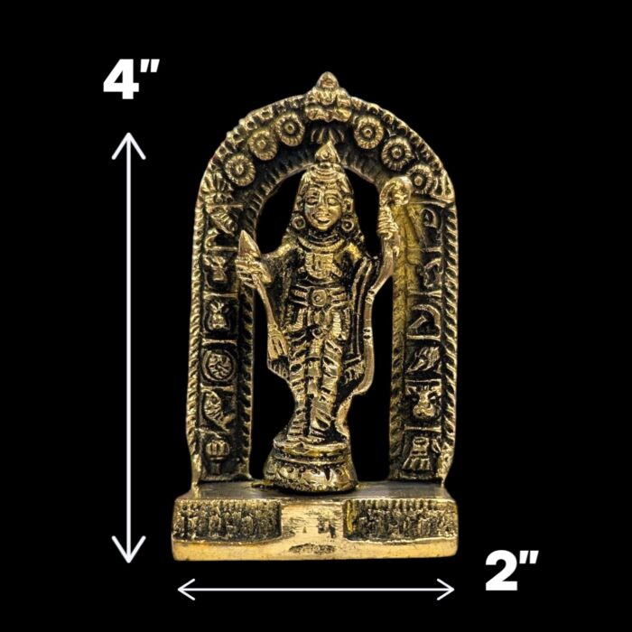 Lord Ram Lalla Brass Idol - 4inch - Image 2