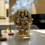 Brass Panchmukhi Hanuman Statue – 3.5 inch