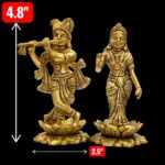 Brass Radha Krishna - 5inch - Image 2