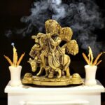 Brass Krishna - with cow - Large