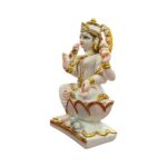 Side profile view of Lakshmi Idol | Marble murti of Lakshmi