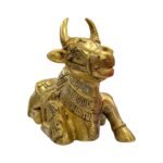 6.5 Inches Brass Nandi Cow Idol | Nandi Statue for Home Temple - Image 6