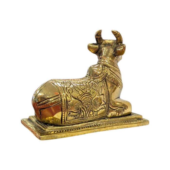 Photoroom-20251027_155131_2.jpg 5 Inches Brass Nandi Cow Idol | Nandi Statue for Home Temple - Image 4