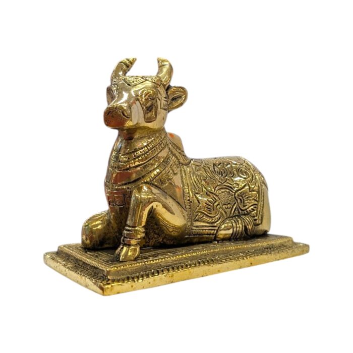 Photoroom-20251027_155131_4.jpg 5 Inches Brass Nandi Cow Idol | Nandi Statue for Home Temple - Image 7