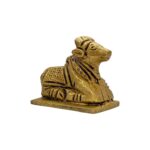 2 Inches Brass Nandi Cow Idol | Nandi Statue for Home Temple - Image 4