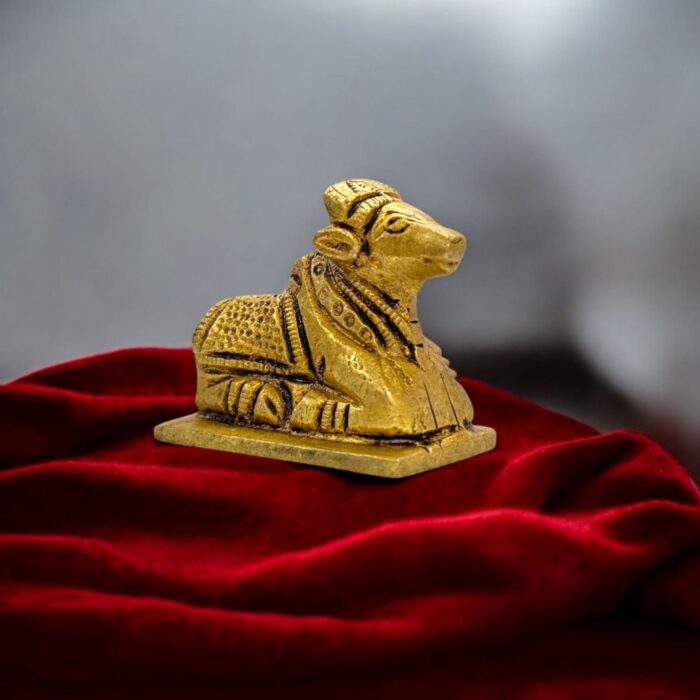 Photoroom-20251027_163750_2 (1).jpg 2 Inches Brass Nandi Cow Idol | Nandi Statue for Home Temple - Image 1