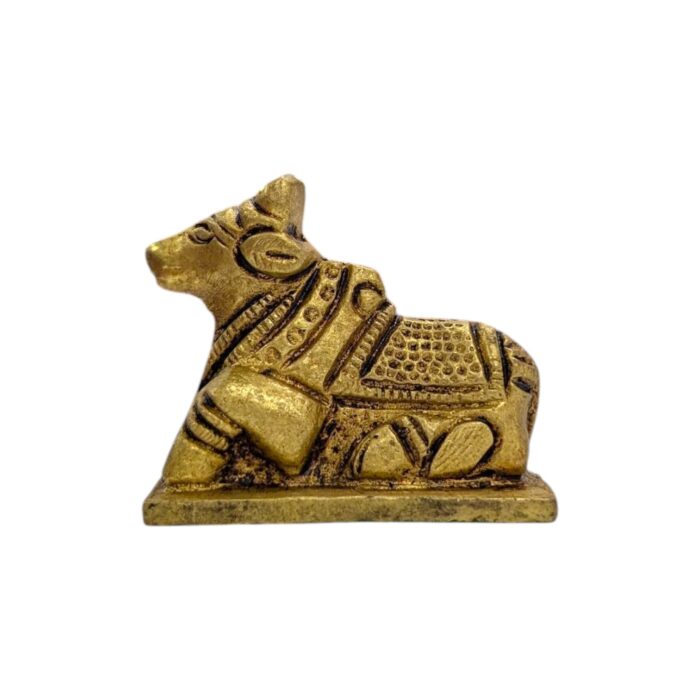 Photoroom-20251027_163751_4.jpg 2 Inches Brass Nandi Cow Idol | Nandi Statue for Home Temple - Image 5