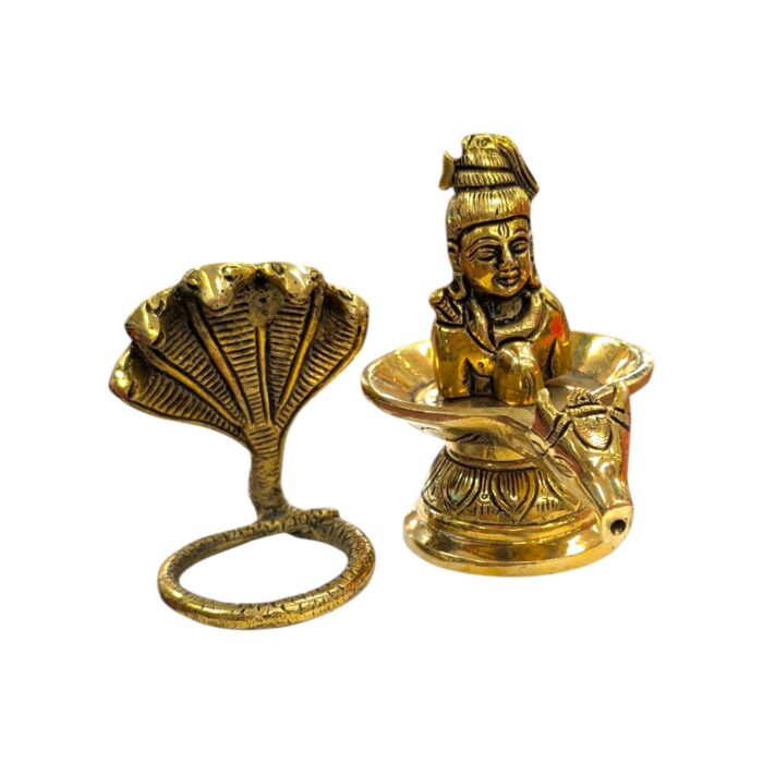 Photoroom-20251027_182034_2.jpg Nandi Shivling Brass Statue | Shiva lingam with Nagraj in Brass - Image 7