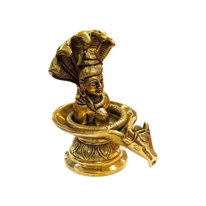 Photoroom-20251027_182034_4.jpg Nandi Shivling Brass Statue | Shiva lingam with Nagraj in Brass - Image 3