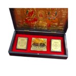 Gold Plated Divinity gift Box - Lakshmi Ganesh & Om - Image 3