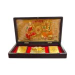 Gold Plated Divinity gift Box - Lakshmi Ganesh & Om