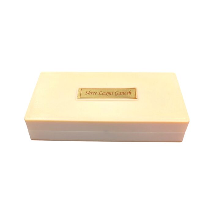 Gold Plated Divinity gift Box - Lakshmi Ganesh & Om in Two Tone - Image 4