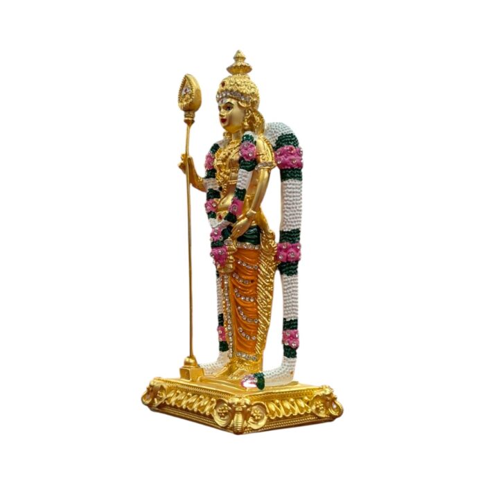 Lord Murugan Statue - Large - Golden Matt - Image 4