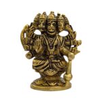 Brass Panchmukhi Hanuman Statue – 3.5 inch - Image 5