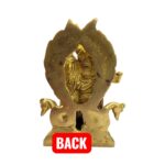 Brass Radha Krishna - with peacock - Small - Image 6