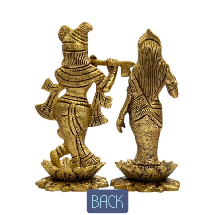Brass Radha Krishna - 5inch - Image 6