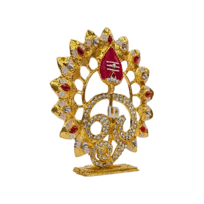 Tamil Om Metal Idol with Stones - Image 4