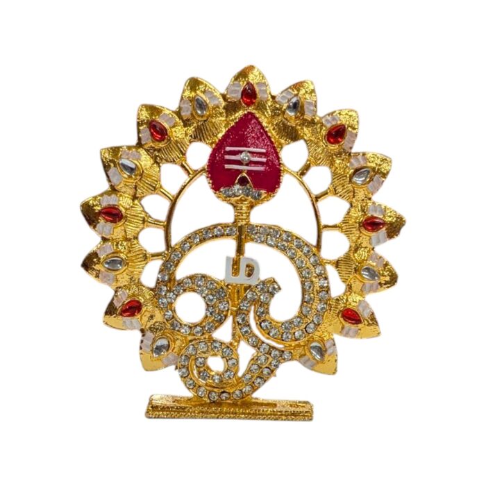 Tamil Om Metal Idol with Stones - Image 5