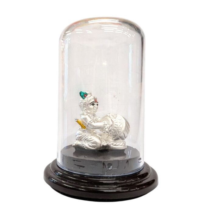 PXL_20251025_142705233 (1).jpg Pure silver Baby Krishna idol in dome | Silver Laddu Gopal - Image 2