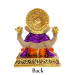 Backside profile view of Gold plated Dagdusheth Ganesha Idol