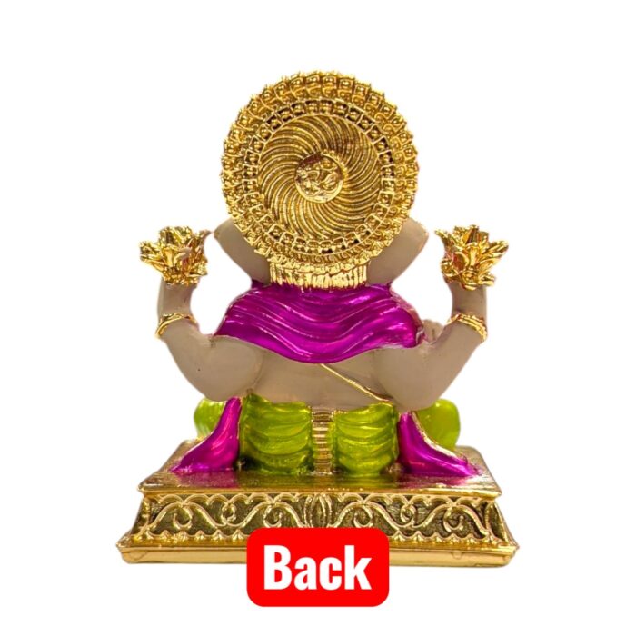 Backside profile view of Dagdusheth Ganesha Idol | Perfect sized Car dashboard Idol Backside profile view of Dagdusheth Ganesha Idol | Perfect sized Car dashboard Idol