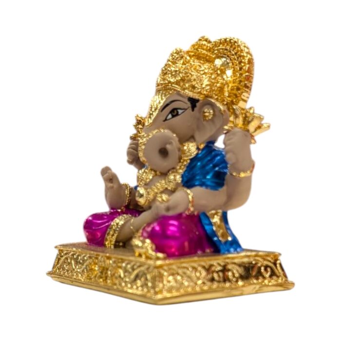 Side profile view of Dagdusheth Ganesha Idol | Perfect sized Car dashboard Idol Side profile view of Dagdusheth Ganesha Idol | Perfect sized Car dashboard Idol