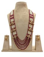 Exclusive Maharani haar set with kundan and AD stones.