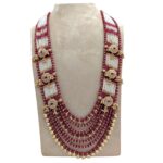 Maharani haar with earring | Semi Precious Necklace and Earring Set - Image 7