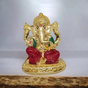 Ganpati statue with gold plating | Perfect for gift on Diwali and House warming