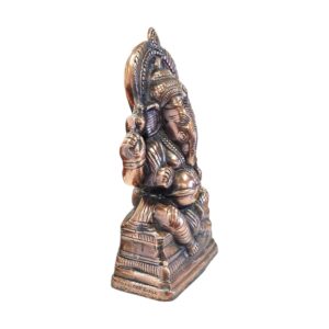 Side Profile view of Metal Ganesha Idol