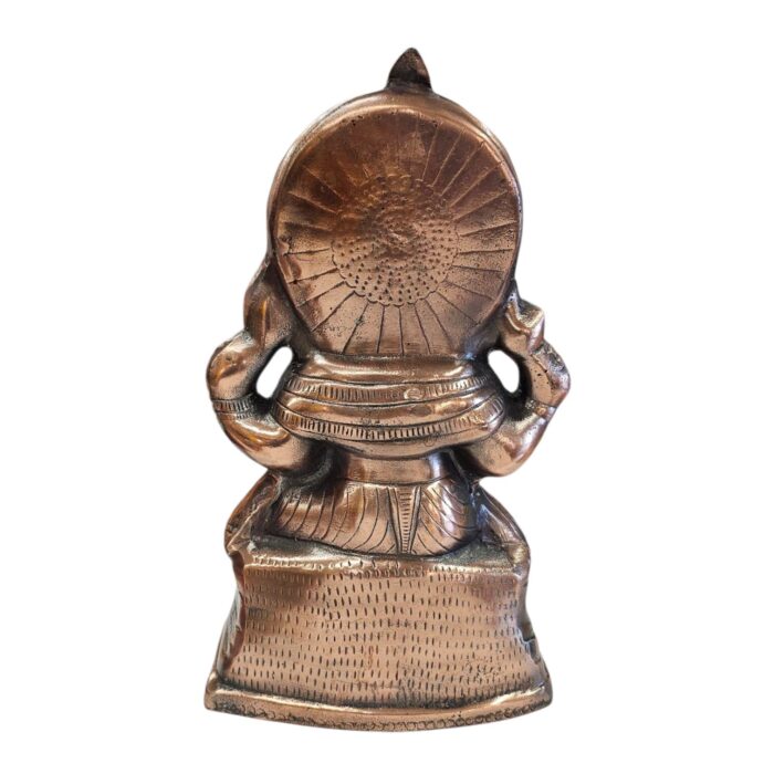 Back side view of Metal Ganesha Statue