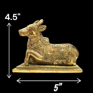 Dimensions of Brass Nandi Idol